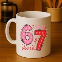 Six Seven 6-7 Valentines Day 67 Meme Coffee Mug thumb 4