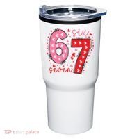 Six Seven 6-7 Valentines Day 67 Meme Tumbler thumb 0