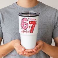 Six Seven 6-7 Valentines Day 67 Meme Tumbler thumb 2