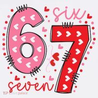 Six Seven 6-7 Valentines Day 67 Meme Ornament thumb 1