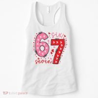 Six Seven 6-7 Valentines Day 67 Meme Women's Tank Top thumb 0