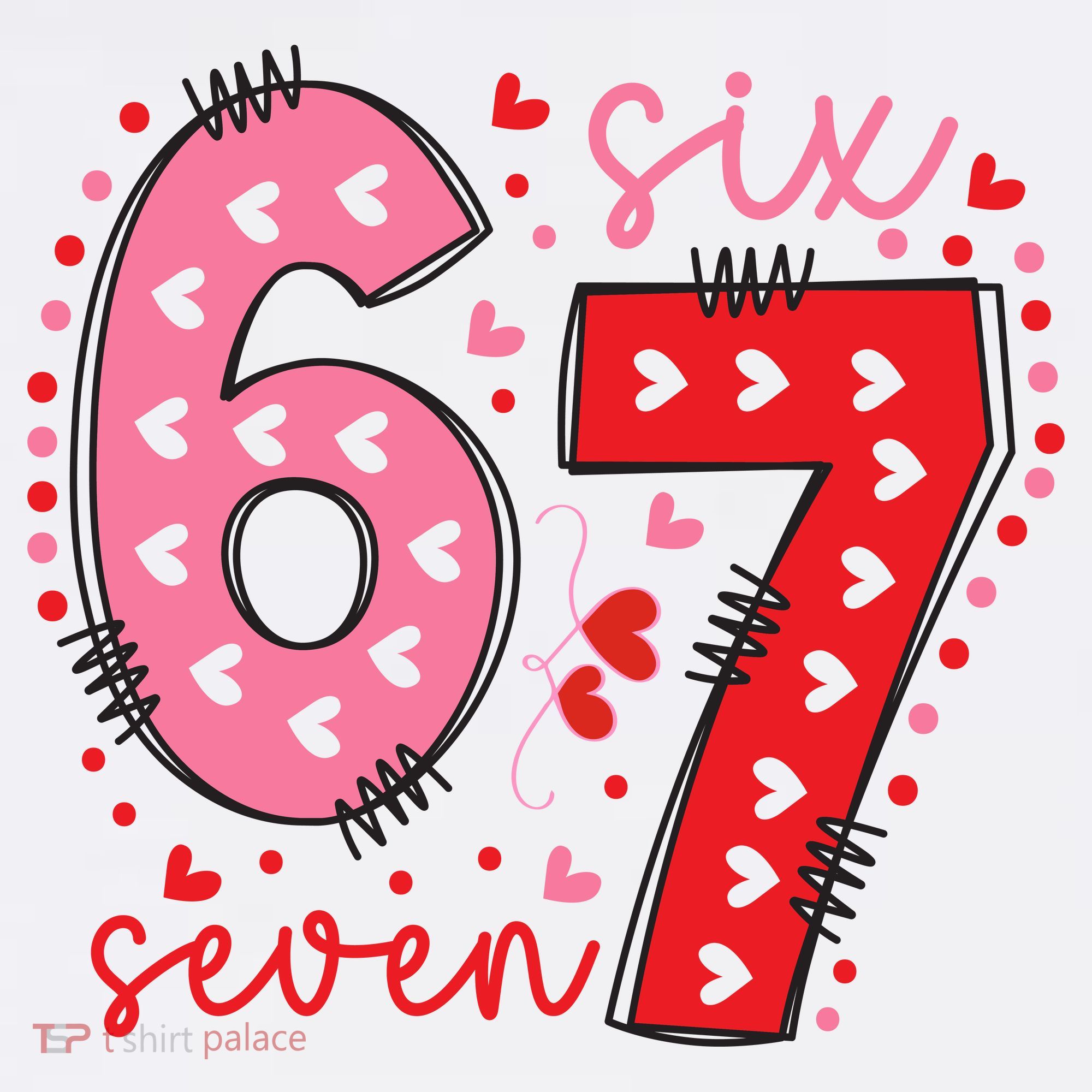 Six Seven 6-7 Valentines Day 67 Meme Hat
