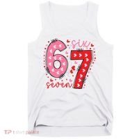 Six Seven 6-7 Valentines Day 67 Meme Tank Top thumb 0