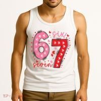 Six Seven 6-7 Valentines Day 67 Meme Tank Top thumb 3