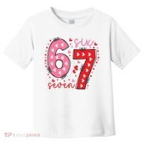 Six Seven 6-7 Valentines Day 67 Meme Toddler T-Shirt thumb 0