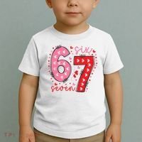 Six Seven 6-7 Valentines Day 67 Meme Toddler T-Shirt thumb 2