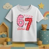 Six Seven 6-7 Valentines Day 67 Meme Toddler T-Shirt thumb 3