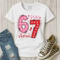 Six Seven 6-7 Valentines Day 67 Meme Women's T-Shirt thumb 3