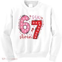 Six Seven 6-7 Valentines Day 67 Meme Kids Sweatshirt thumb 0