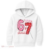 Six Seven 6-7 Valentines Day 67 Meme Kids Hoodie thumb 0