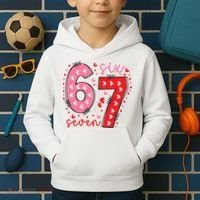 Six Seven 6-7 Valentines Day 67 Meme Kids Hoodie thumb 2