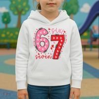 Six Seven 6-7 Valentines Day 67 Meme Kids Hoodie thumb 3