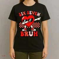 Six Seven 67 Meme Cool Valentine’s Day 6-7 T-Shirt thumb 4