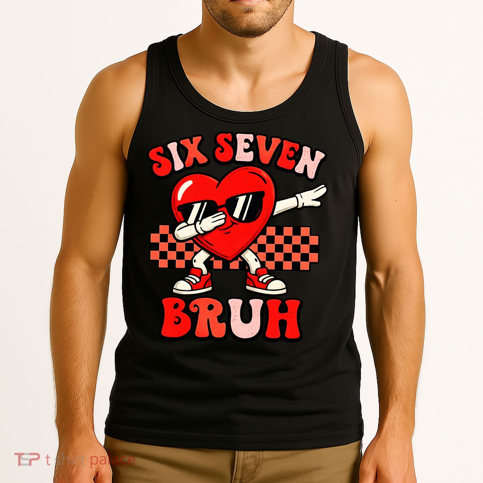 Six Seven 67 Meme Cool Valentine’s Day 6-7 Tank Top