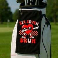 Six Seven 67 Meme Cool Valentine’s Day 6-7 Golf Towel thumb 2