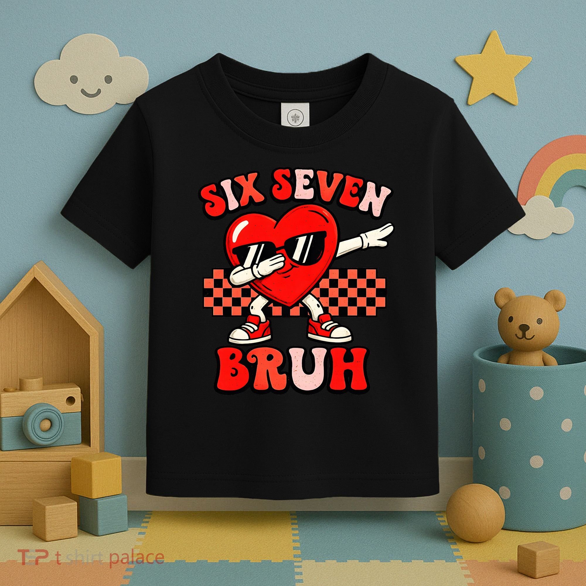Six Seven 67 Meme Cool Valentine’s Day 6-7 Toddler T-Shirt