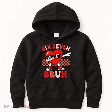 Six Seven 67 Meme Cool Valentine’s Day 6-7 Kids Hoodie