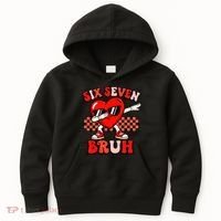 Six Seven 67 Meme Cool Valentine’s Day 6-7 Kids Hoodie thumb 0