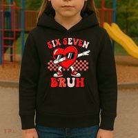 Six Seven 67 Meme Cool Valentine’s Day 6-7 Kids Hoodie thumb 3