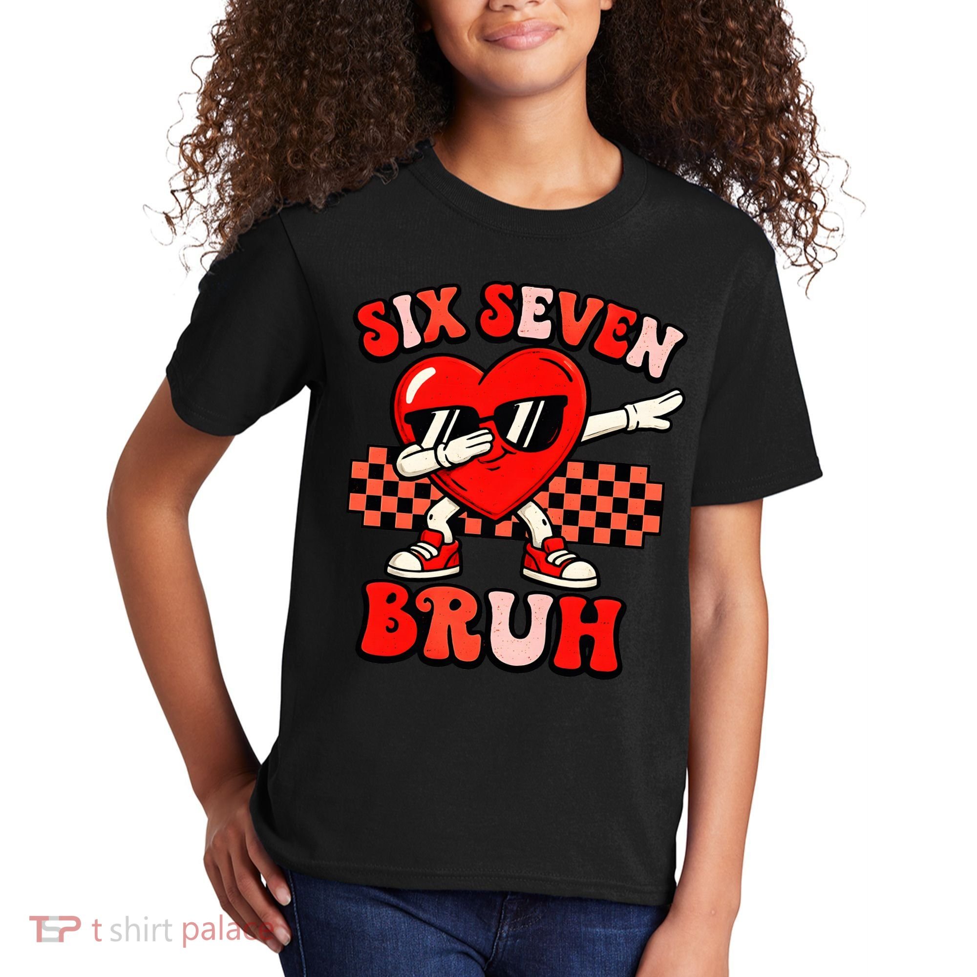 Six Seven 67 Meme Cool Valentine’s Day 6-7 Kids T-Shirt