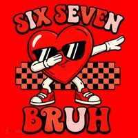 Six Seven 67 Meme Cool Valentine’s Day 6-7 Santa Hat thumb 1