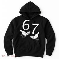 Six Seven 67 6-7 Kids 67 Meme Hands Funny Hoodie thumb 0