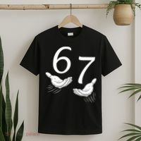 Six Seven 67 6-7 Kids 67 Meme Hands Funny T-Shirt thumb 2