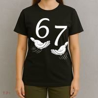 Six Seven 67 6-7 Kids 67 Meme Hands Funny T-Shirt thumb 4