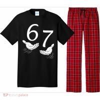 Six Seven 67 6-7 Kids 67 Meme Hands Funny Pajama Set thumb 0