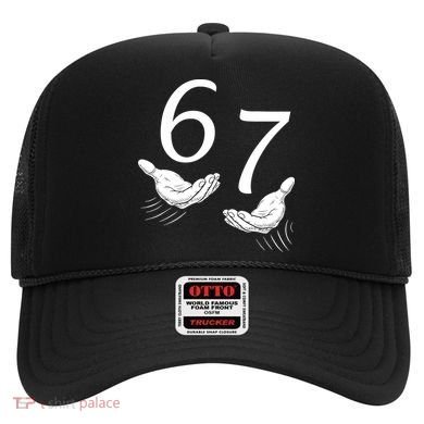 Six Seven 67 6-7 Kids 67 Meme Hands Funny Hat