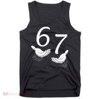 Six Seven 67 6-7 Kids 67 Meme Hands Funny Tank Top thumb 0