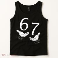 Six Seven 67 6-7 Kids 67 Meme Hands Funny Tank Top thumb 2