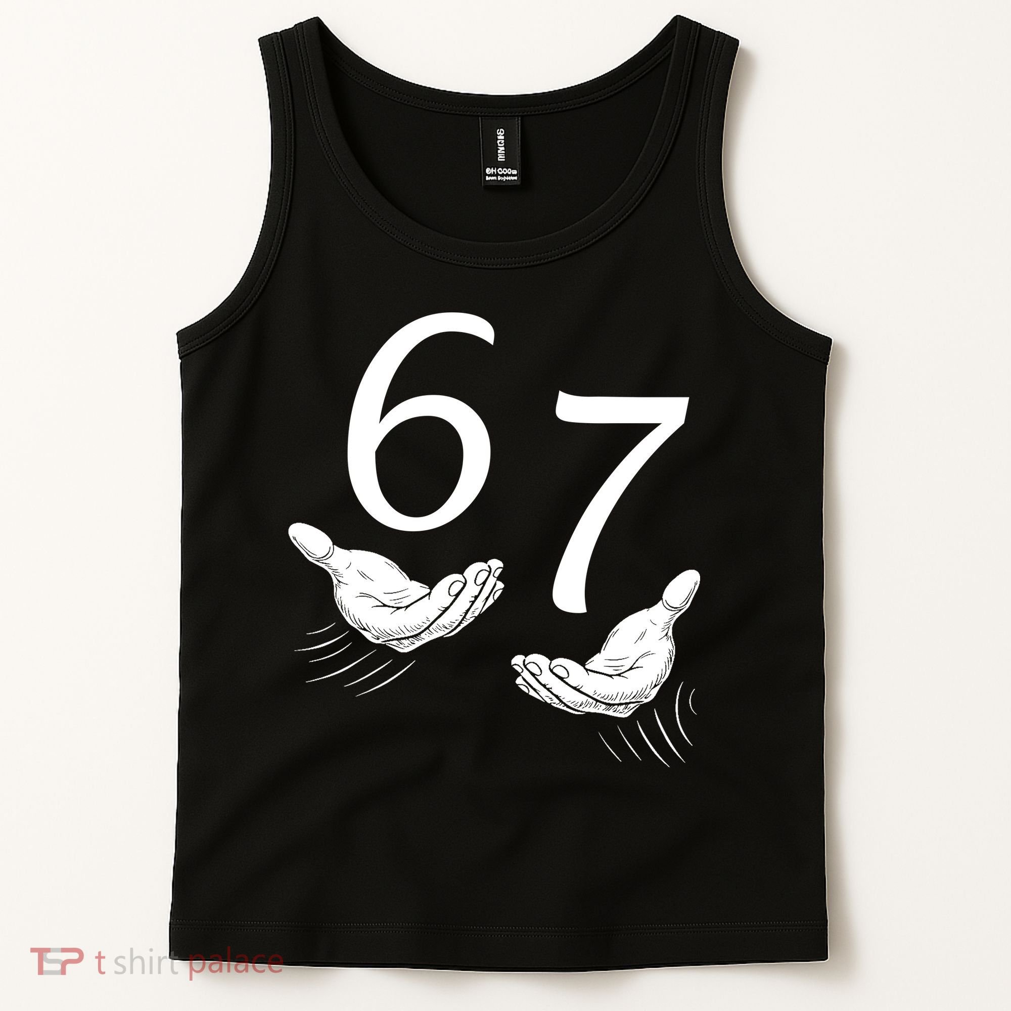 Six Seven 67 6-7 Kids 67 Meme Hands Funny Tank Top
