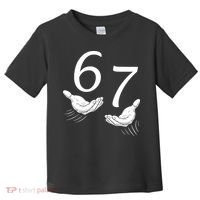 Six Seven 67 6-7 Kids 67 Meme Hands Funny Toddler T-Shirt thumb 0