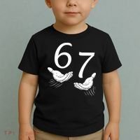 Six Seven 67 6-7 Kids 67 Meme Hands Funny Toddler T-Shirt thumb 2
