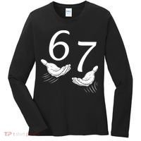 Six Seven 67 6-7 Kids 67 Meme Hands Funny Women's Long Sleeve Shirt thumb 0