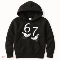 Six Seven 67 6-7 Kids 67 Meme Hands Funny Kids Hoodie thumb 0