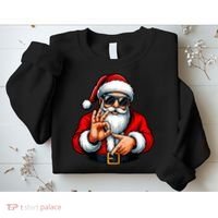 Six Seven 6 7 Meme Santa Christmas Sweatshirt thumb 2