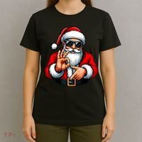 Six Seven 6 7 Meme Santa Christmas T-Shirt thumb 4