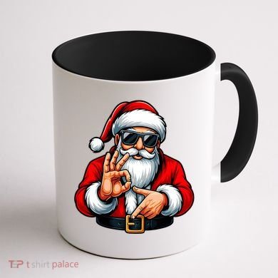 Six Seven 6 7 Meme Santa Christmas Coffee Mug back