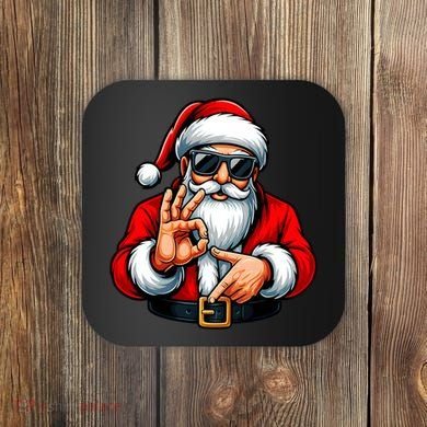 Six Seven 6 7 Meme Santa Christmas Coaster