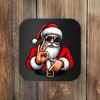 Six Seven 6 7 Meme Santa Christmas Coaster thumb 0