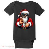 Six Seven 6 7 Meme Santa Christmas Baby Bodysuit thumb 0
