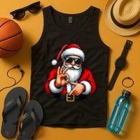 Six Seven 6 7 Meme Santa Christmas Tank Top thumb 4