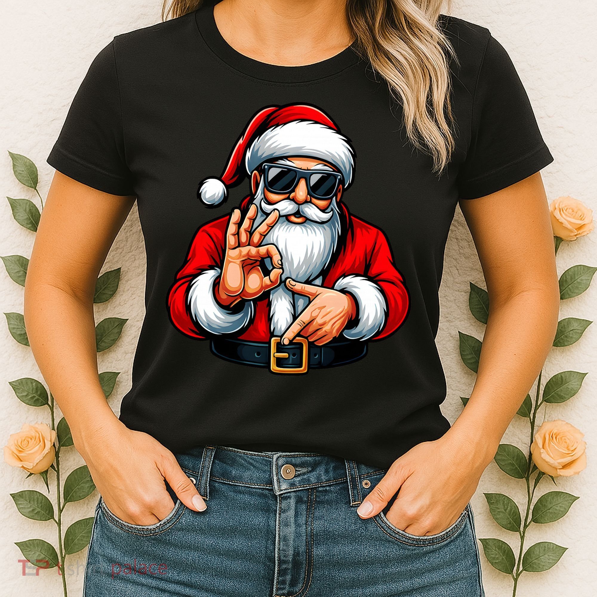 Six Seven 6 7 Meme Santa Christmas Women's T-Shirt