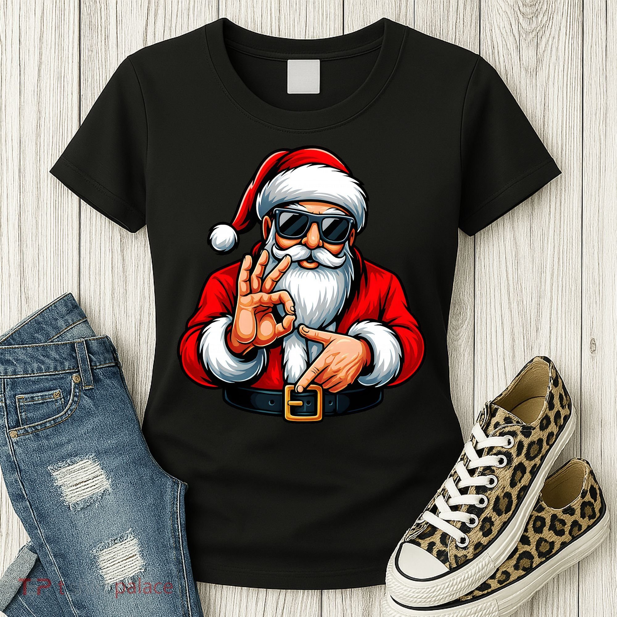 Six Seven 6 7 Meme Santa Christmas Women's T-Shirt