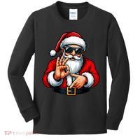 Six Seven 6 7 Meme Santa Christmas Kids Long Sleeve Shirt thumb 0