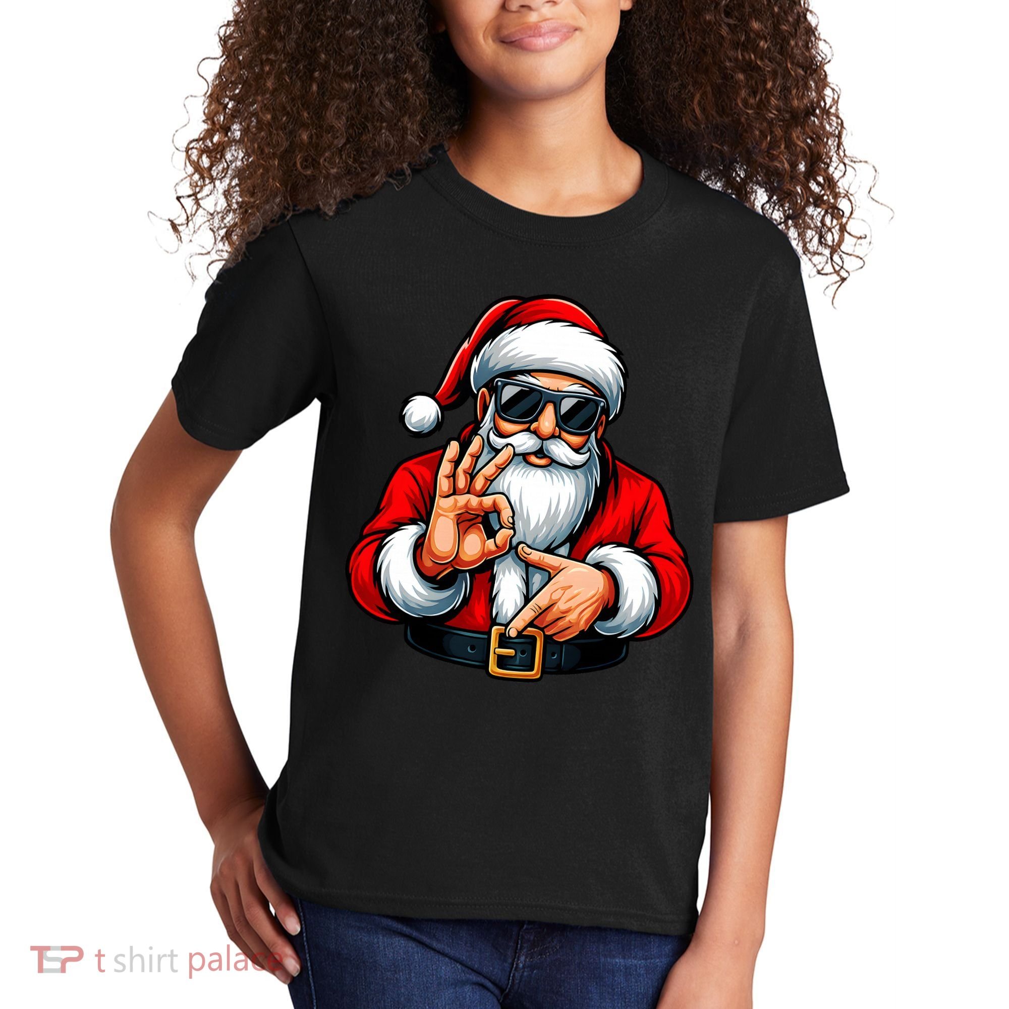 Six Seven 6 7 Meme Santa Christmas Kids T-Shirt