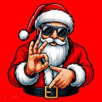 Six Seven 6 7 Meme Santa Christmas Santa Hat thumb 1