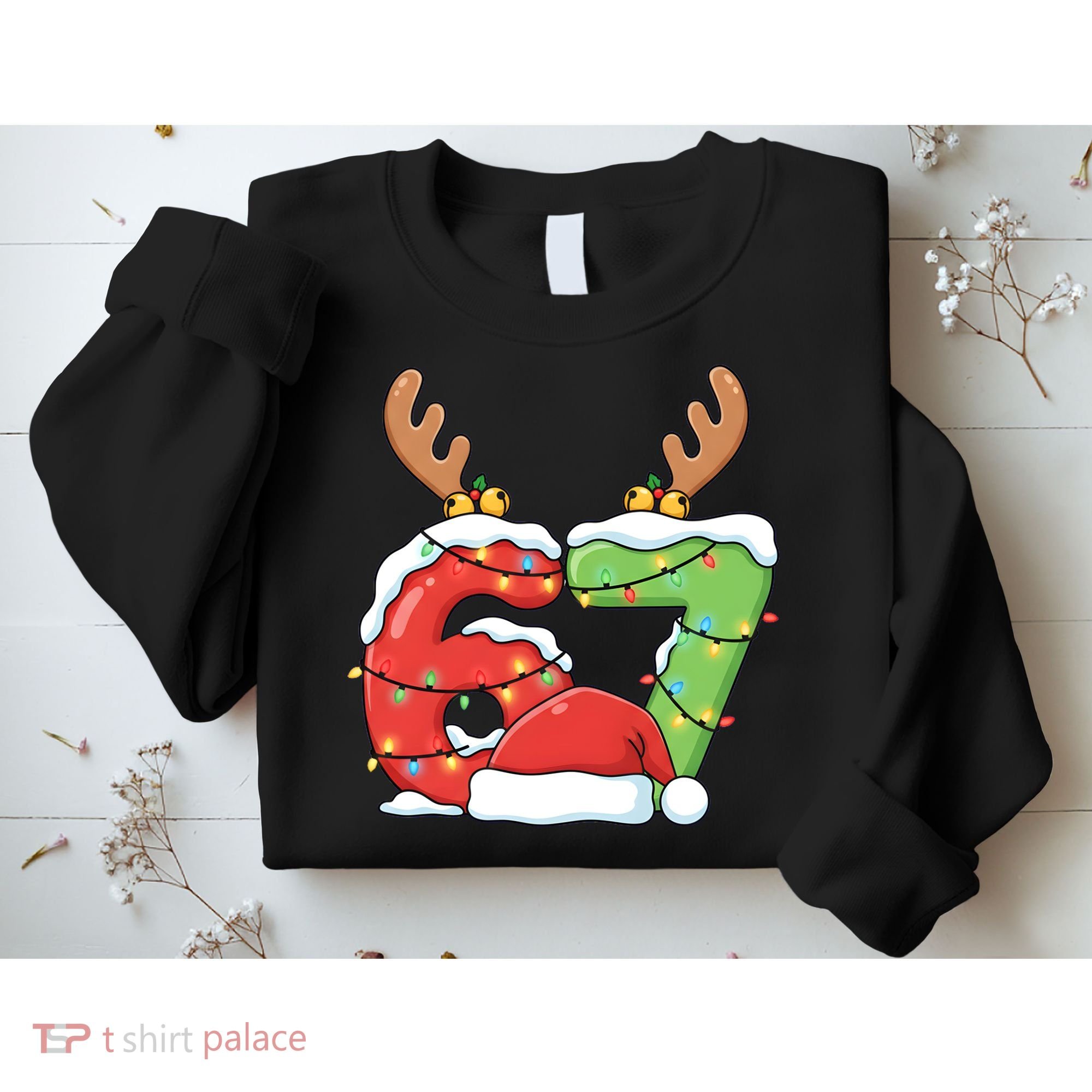Six Seven 67 Funny Teacher Christmas Sweatshirt